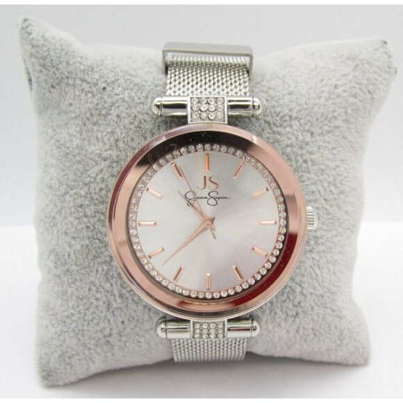 Women Jessica Simpson Quartz WR Analog 36mm Round Watch (H209) "New Battery" - Picture 1 of 9